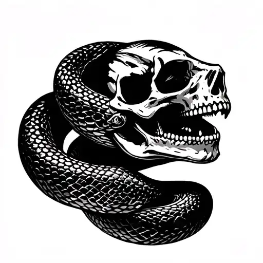 Snake And Skull