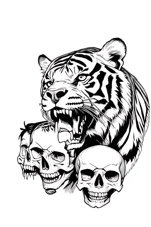 Tiger Spain Skulls 4 Children Military