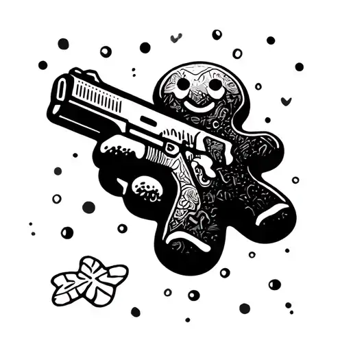 I Want Gingerbread Man With Tec 9 In Each Hand And Make It Like Normal