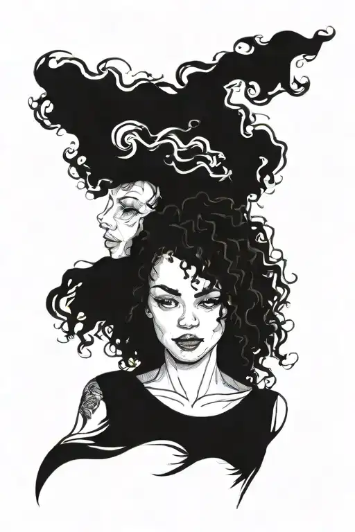 Woman With Curly Hair