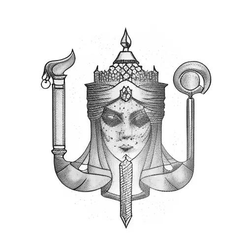 Scales Of Justice Holding A Coffee Cup