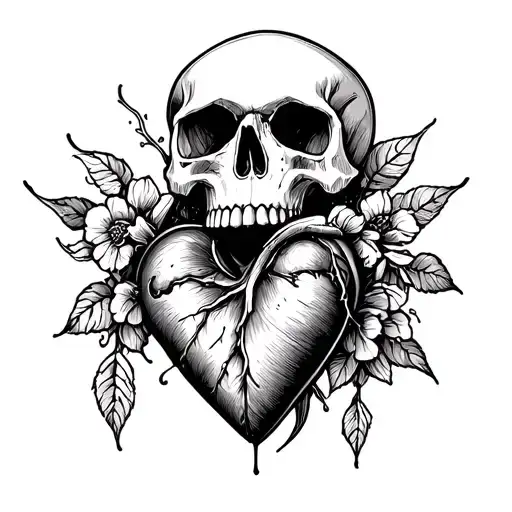 Skull Eating Heart