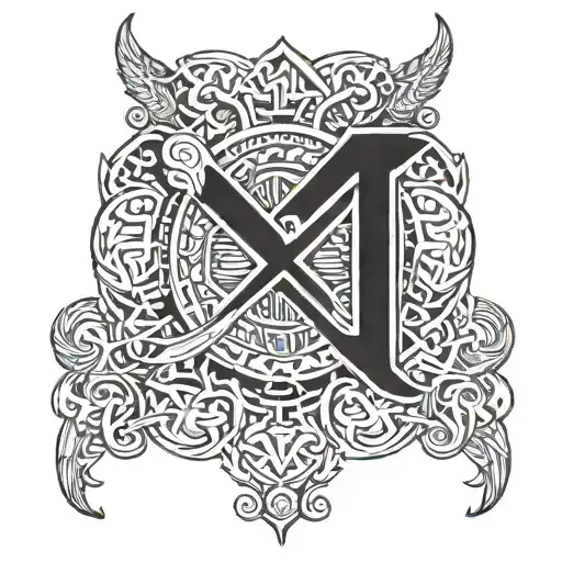Viking Runes Engraved