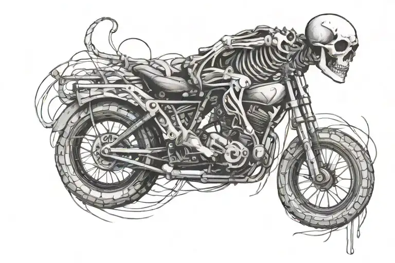 Anatomically Correct Skeleton Riding A Bmx Bike With Pegs And Have A Ghost Riding On The Handle Bars