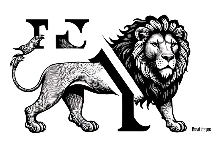 Lion With E Logo Merged