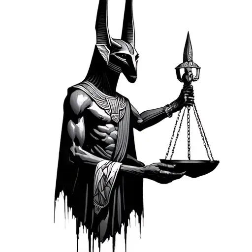 Anubis Holding The Balance