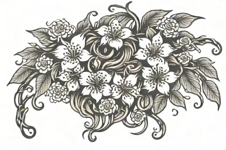 Small Abstract Medusa Cherry Blossom