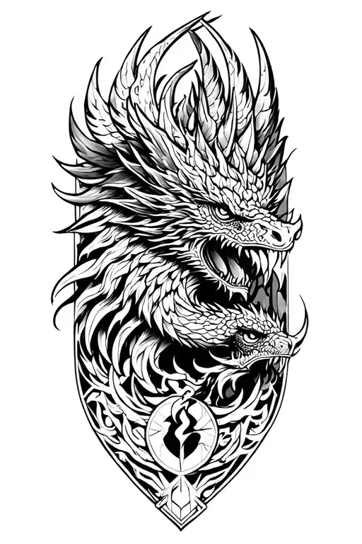 Nordic Dragon And Phoenix