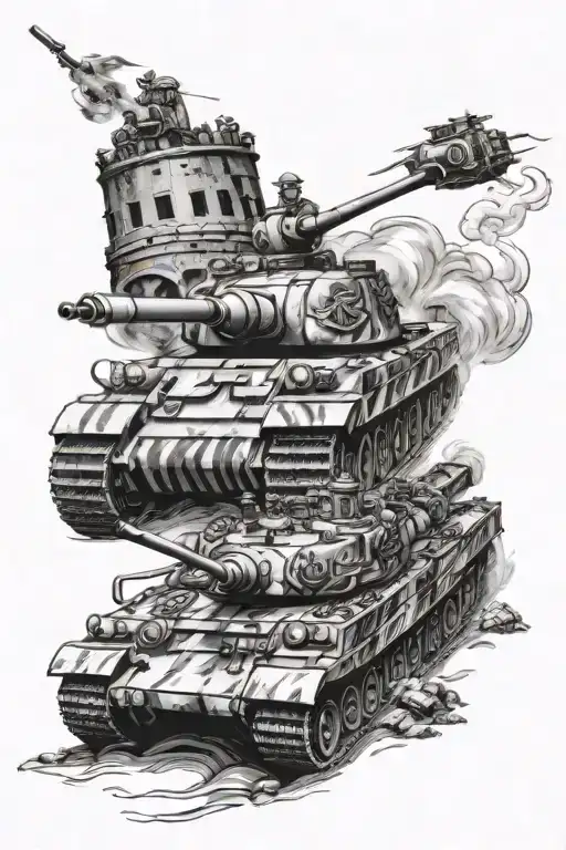 King Tiger Panzer In Battle