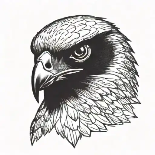 Peregrine Falcon Head