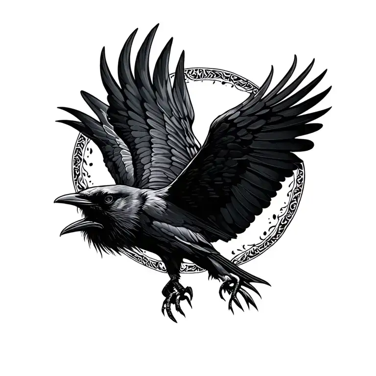 Raven Flying