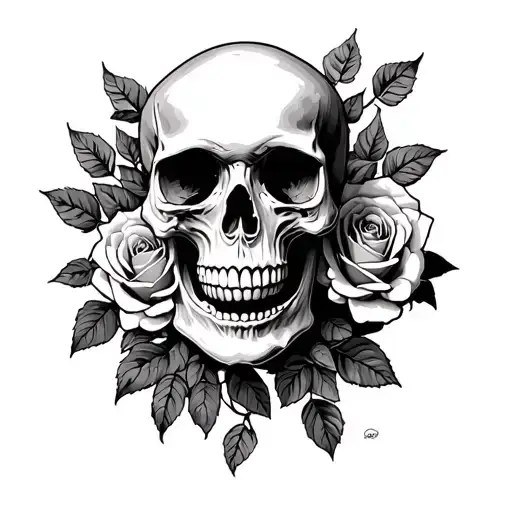 Skull And Roses