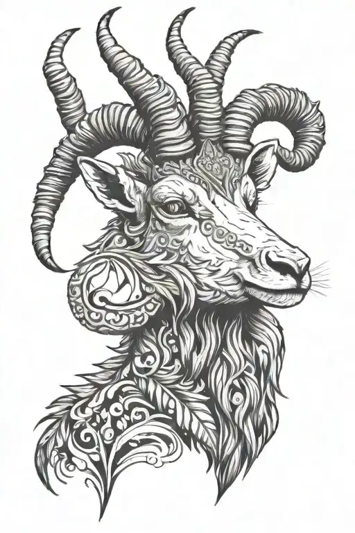 Markhor Goat Head