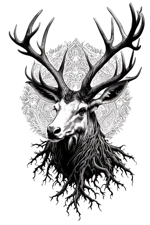Wendigo Antlers Are Tall And Wraps Roots Around