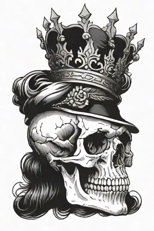 Skull Wearing A Crown