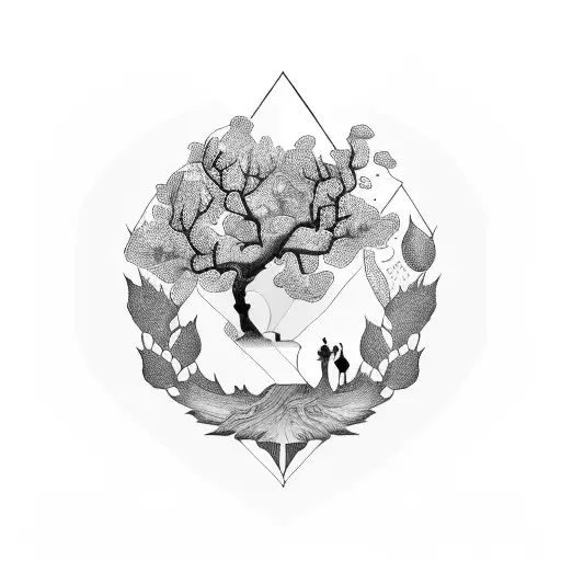 A Surreal Composition Of A Camera Merging With A Blooming Tree