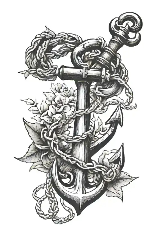 Anchor Wrapped With Vines