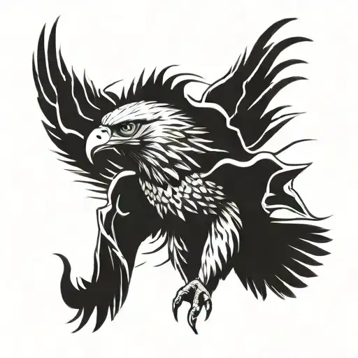 Eagle Attacked In A Dive