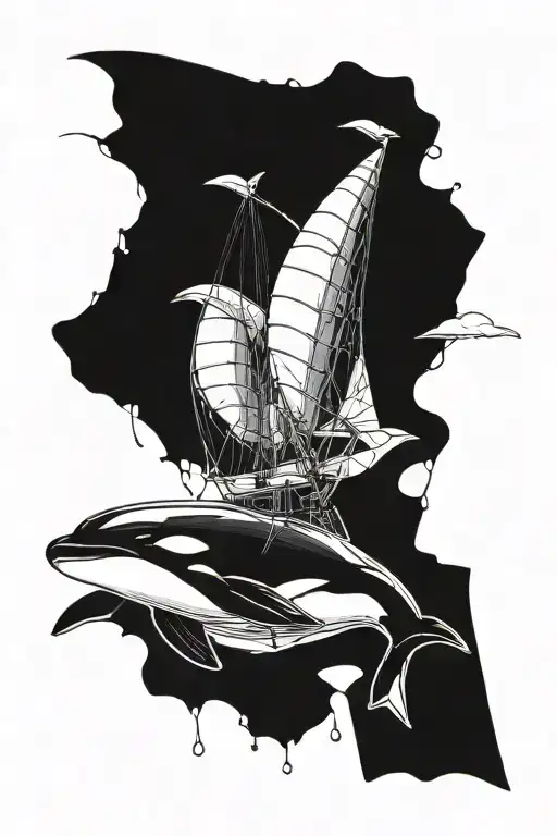 Aggressive Killer Whale With A Parachute