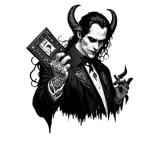 A Gothic It Manager With Viking-inspired Tech Tattoos And Vampire Symbolism