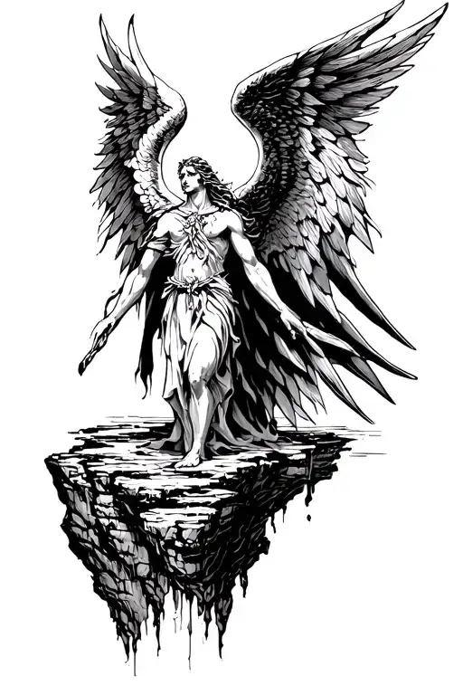 Archangel On The Back On The Cliffs