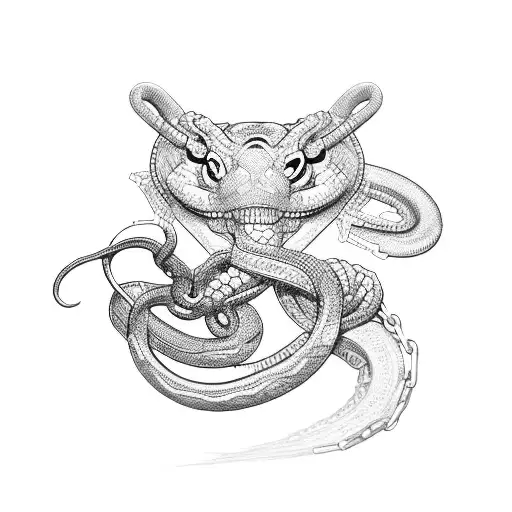 Snake Made From Chain Links