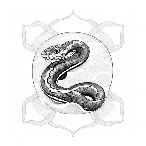 Snake Climbing The Leg