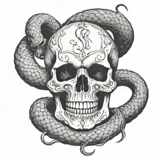 Skull And Snake