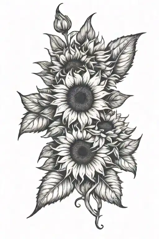 Sunflowers And Western Theme Forearm Sleeve