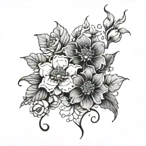 Gothic Flowers Growing