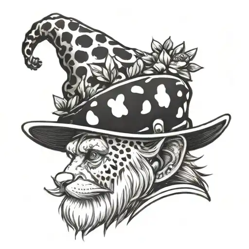 Gnome Wearing Cheetah Print Hat