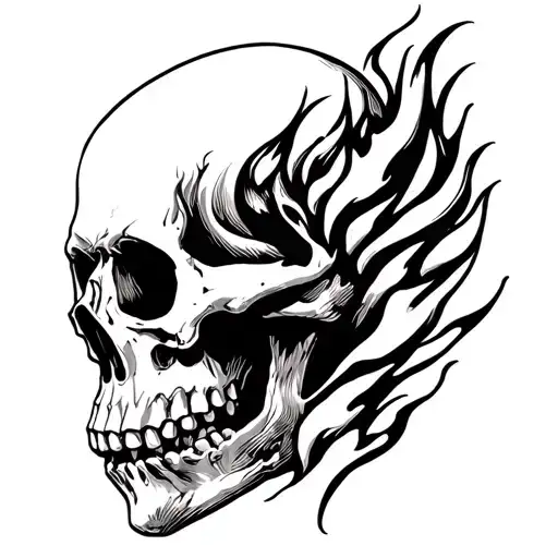 Skull And Fire Inside