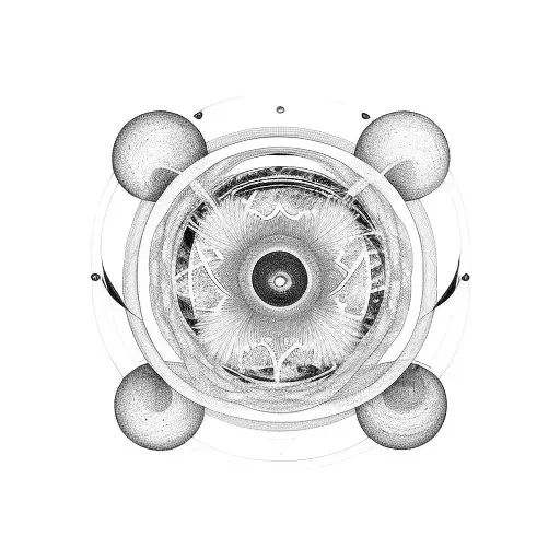 Saturn's Rings Merging Into An Infinity Symbol