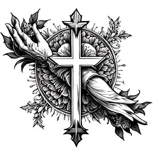 Catholic Arm Sleeve Tattoo Design