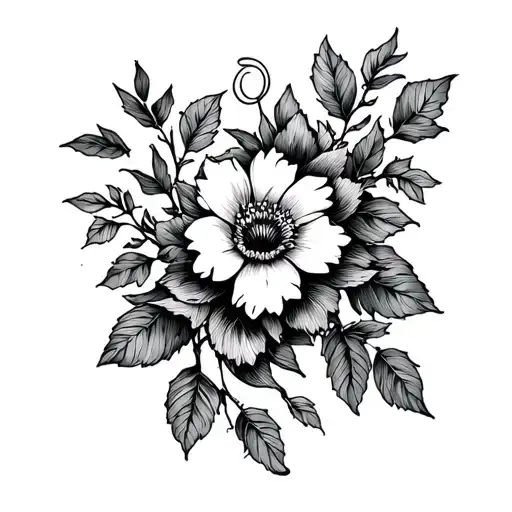 Vines And Flowers Hand