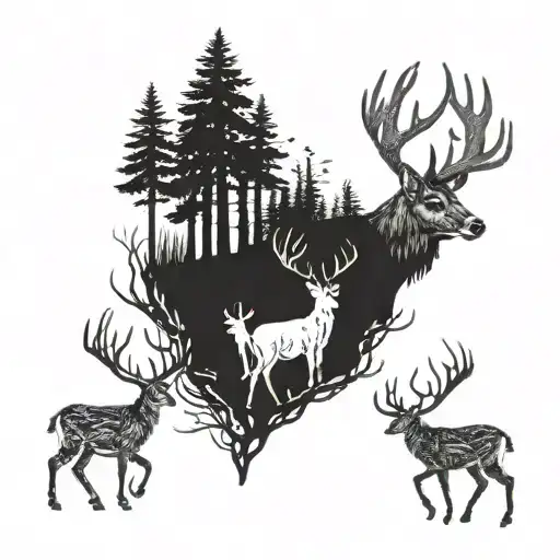 Father Son And Daughter Deer Hunting