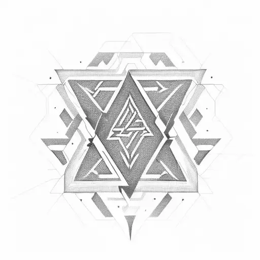 A Futuristic Star Of David With Circuitry Patterns And The Letters Zl Integrated Into The Design