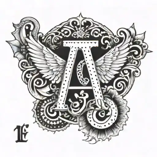Just A Number 16 With Letter N And Letter E