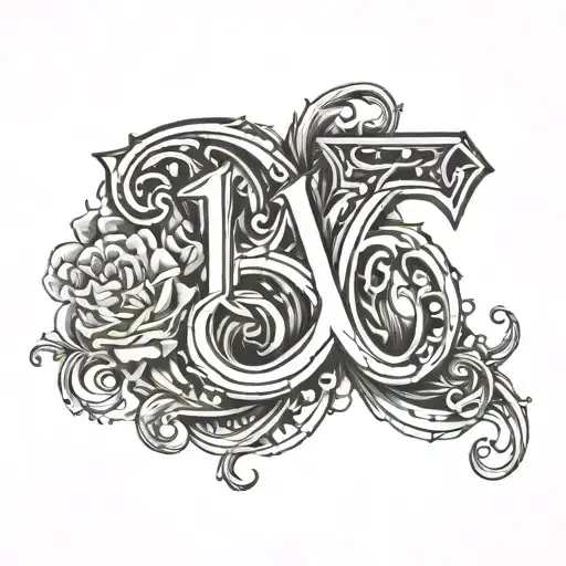Just A Number 16 In Street Font