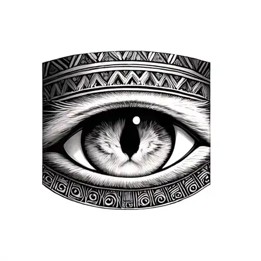 Egyptian Cat Eyes Through Realms