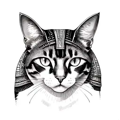 Egyptian Cat Looking Through Realms