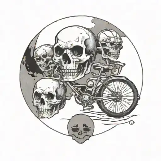 Skull And Bikes Music Moon