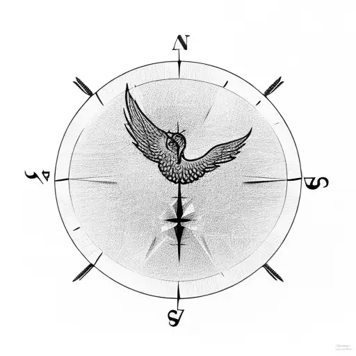 Phoenix With Time Compass