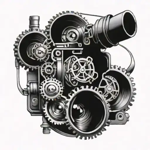 Camera Lens Morphing Into A Mechanical Gear