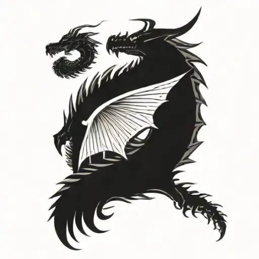 Dragon With Spread Wings