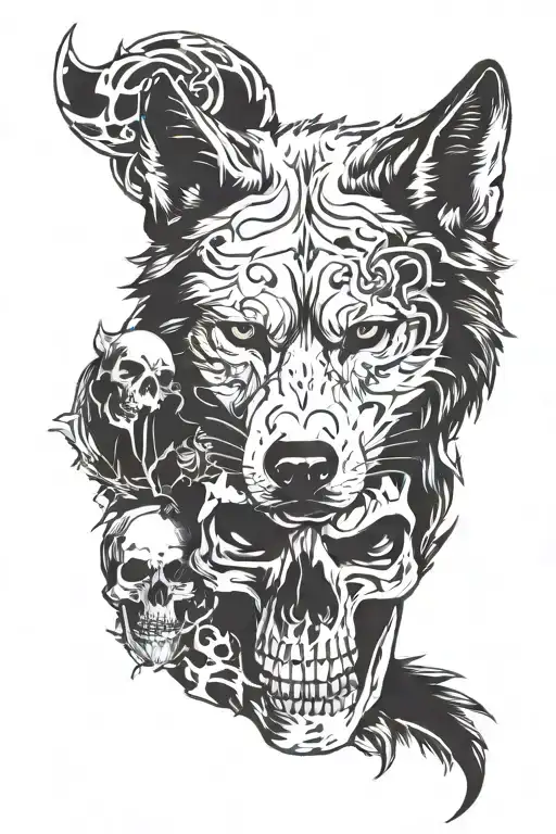 Wolf And Skull