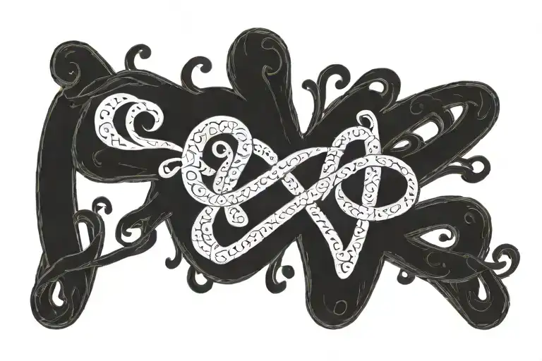 Heart Infinity Symbol With Initials Agb