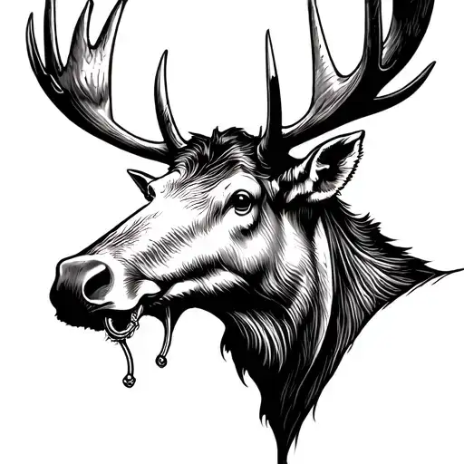 Moose Head Nose Ring