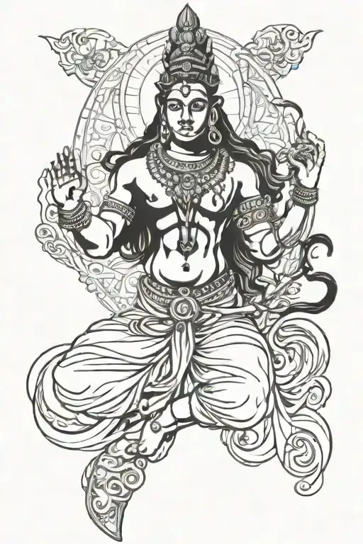 Shiva God Tattoo Design