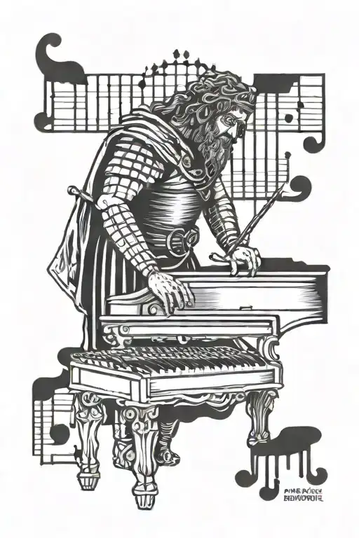 William Wallace Walking On A Piano Keys